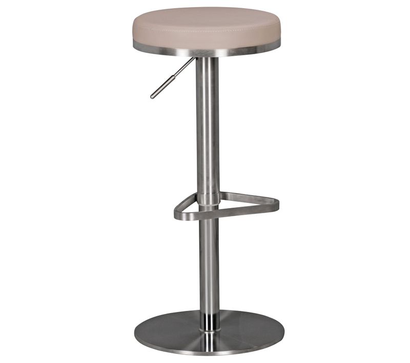 Tabouret De Bar Reglable 57 - 82 Cm Chaise De Bar Tabouret Bistro Métal Beige