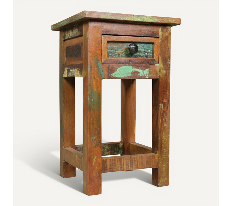 Table D'appoint Bois Massif 30x50x30 Cm Bout De Canapé Table De Téléphone