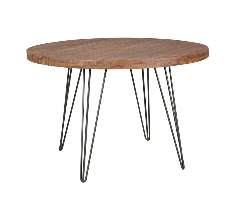 Table De Salle à Manger Cuisine 120 Cm Bois Massif Petite Moderne Ronde