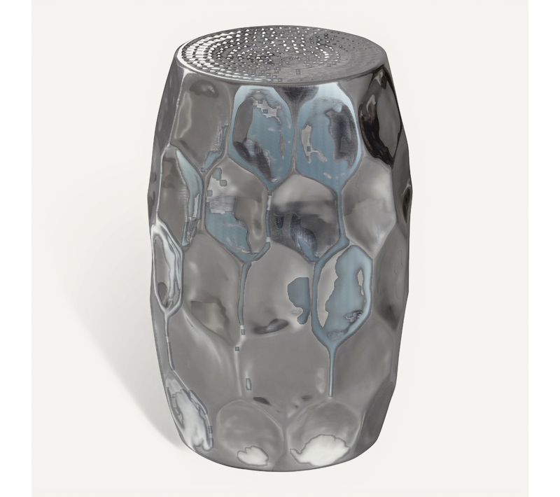 Table D'appoint Metal 30x47x30 Cm Table Basse De Salon Ronde Orientale