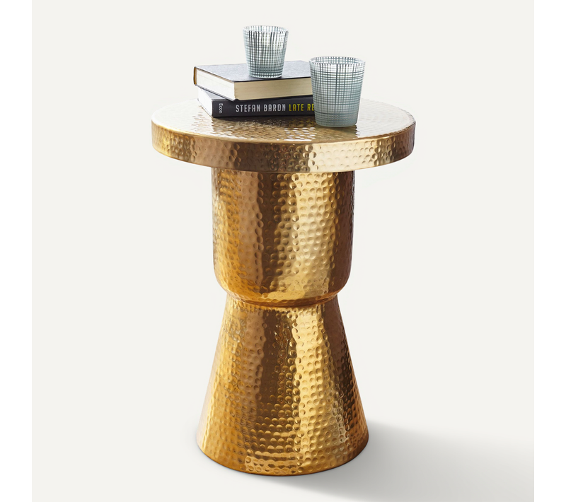 Table D'appoint Métal 43x59x43 Cm Table Basse Design Bout De Canapé Rond