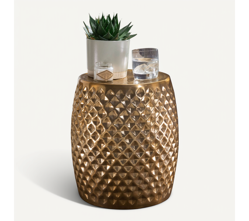 Table D'appoint Métal 32x42x32 Cm Table Basse Design Bout De Canapé Rond