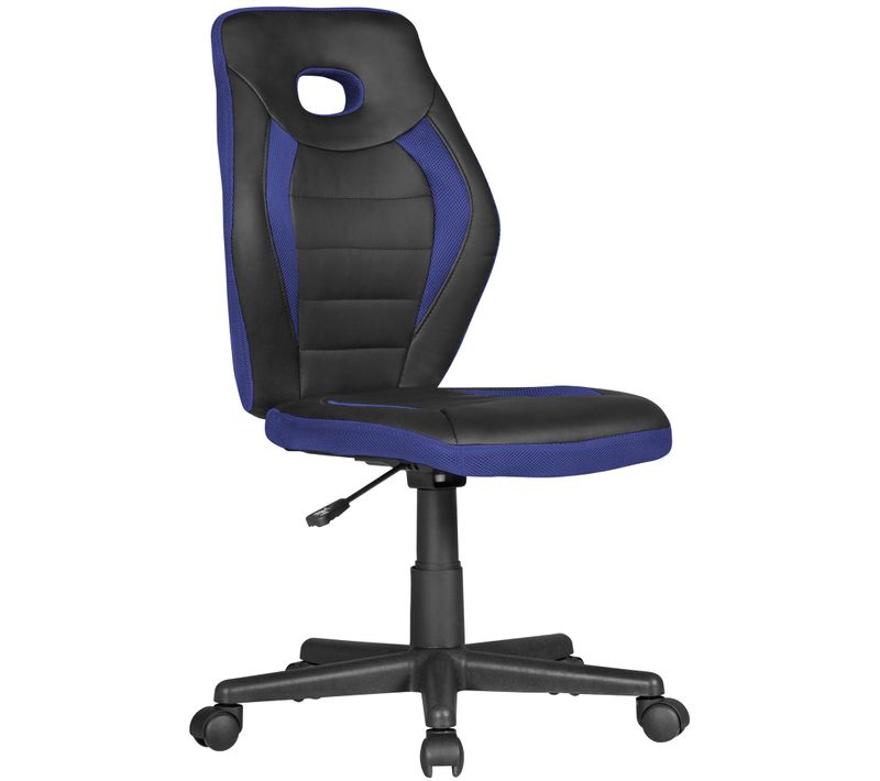 Chaise De Bureau Enfant Chaise Pivotante Fauteuil Tissu Ergonomique Bleu