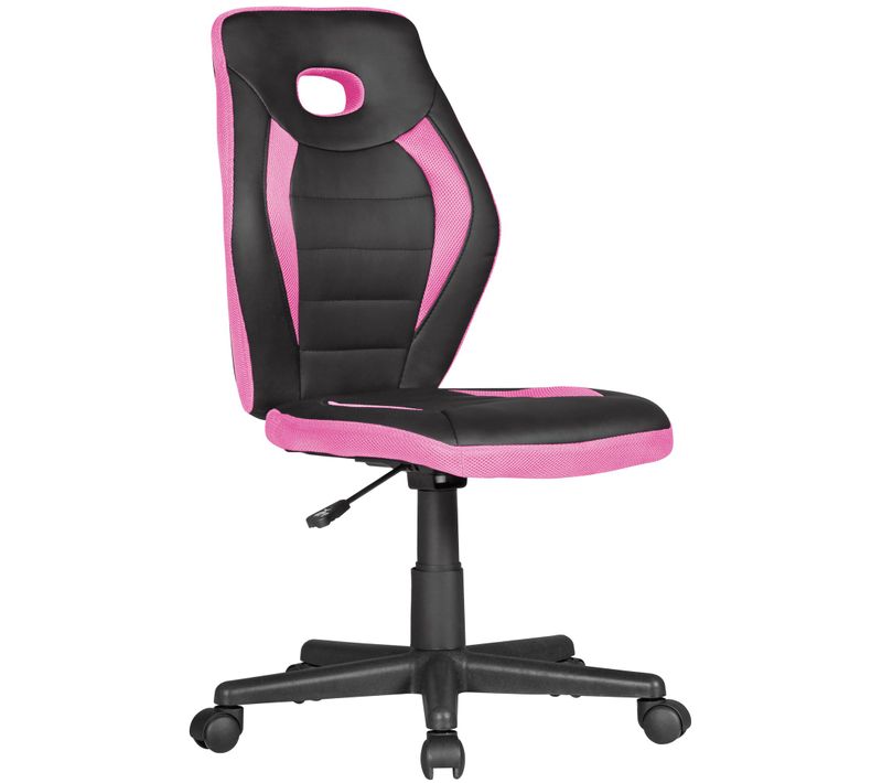 Chaise De Bureau Enfant Chaise Pivotante Fauteuil Tissu Ergonomique Rose