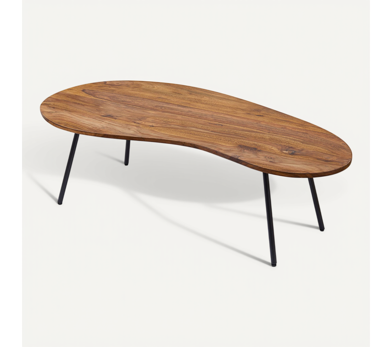 Table Basse Bois Massif 122x36x63cm Table D'appoint Table De Salon