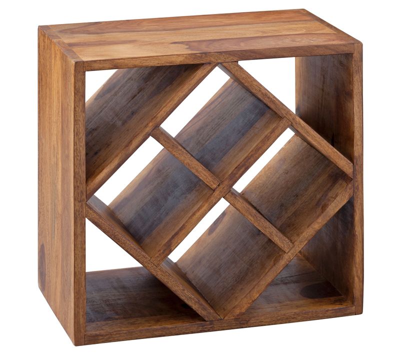 Casier à Vin Bois Massif Porte-bouteilles De Vin Range Bouteilles 40 Cm