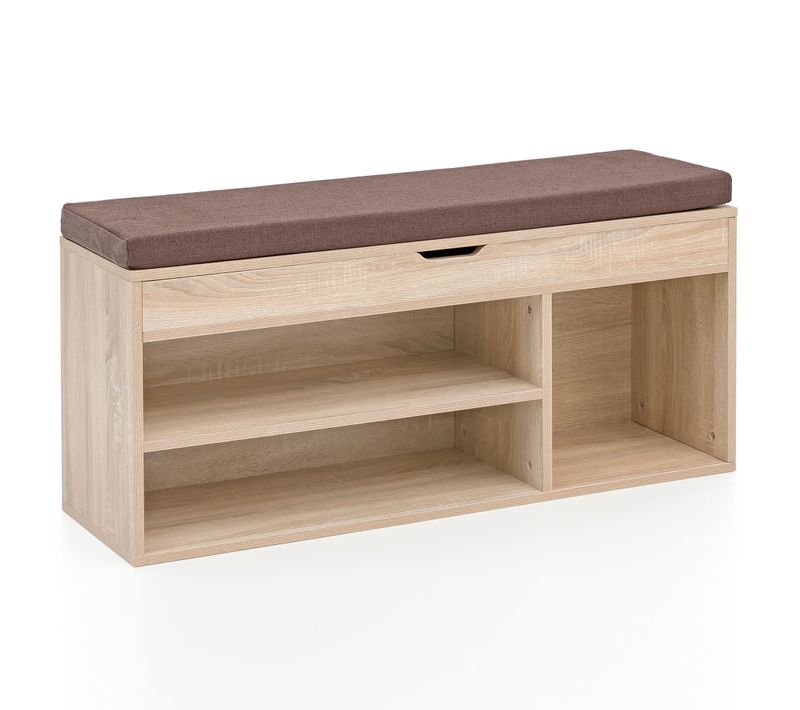 Banc De Rangement à Chaussure Entrée 104x51x32 Cm Étagère à Chaussures