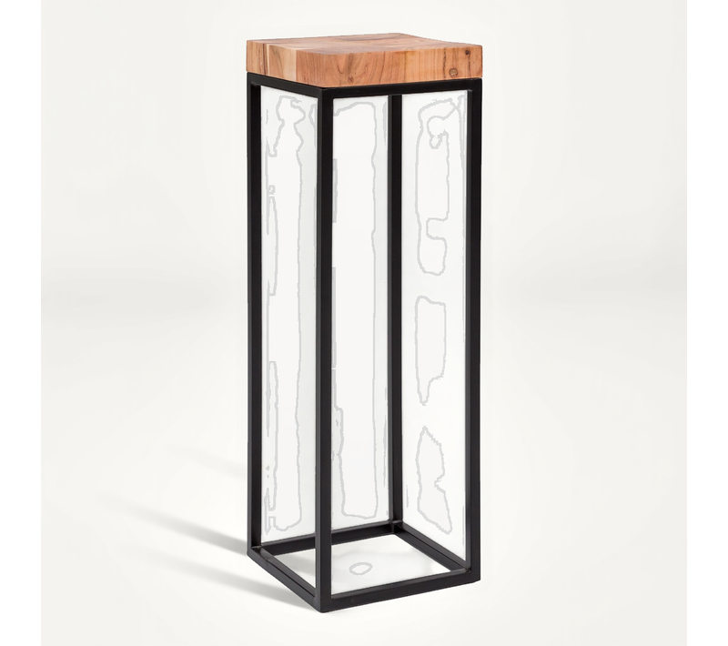 Table D'appoint Bois Massif 45x97x30 Cm Bout De Canapé Table De Salon