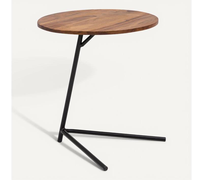 Table D'appoint Bois Massif 40x46x40 Cm Bout De Canapé Table De Salon