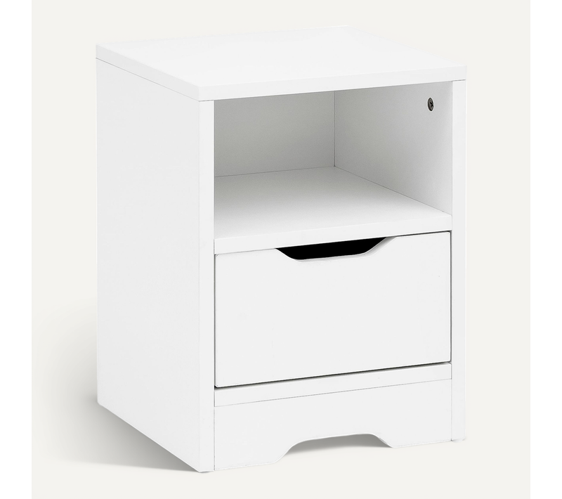 Table De Chevet 31x43x31cm Console De Nuit Moderne Avec Tiroir Design