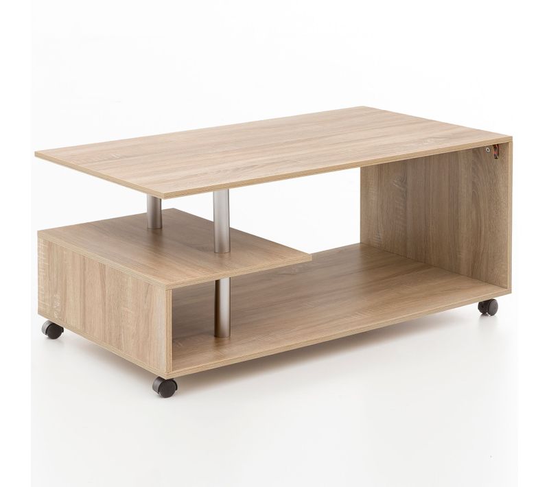 Table Basse 105 X 48,5 X 60 Cm Table Basse Table Basse à Roulettes