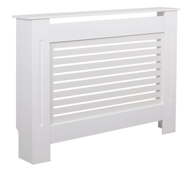 Cache radiateur Blanc Moderne 112x82x19 cm