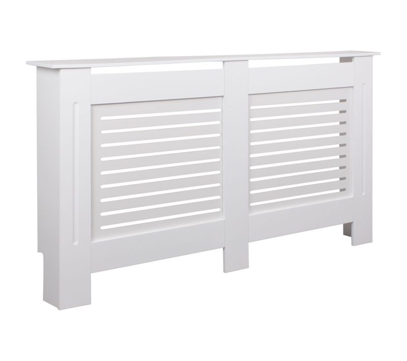 Cache radiateur Blanc Moderne 152x83x19 cm