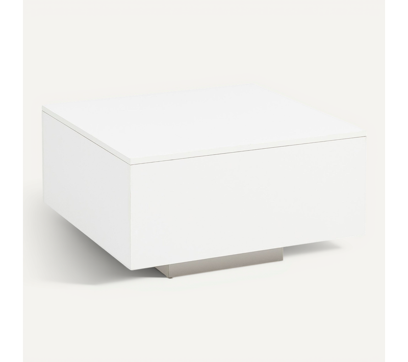 Table Basse Blanc 60x35,5x60 Cm Table De Salon Table De Sofa Design Carré