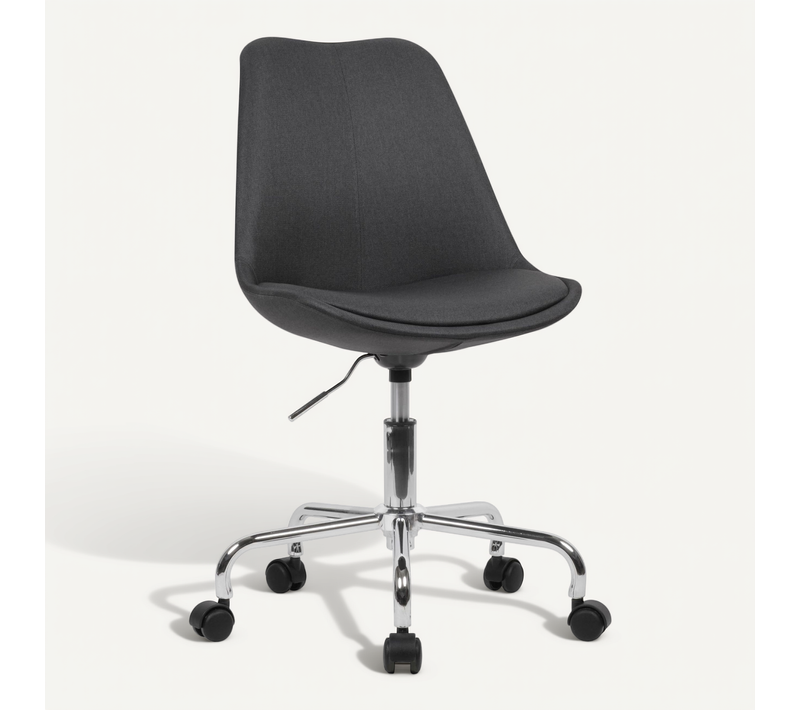 Chaise De Bureau Chaise Pivotante En Tissu Chaise à Roulettes Chaise Coque 110 Kg