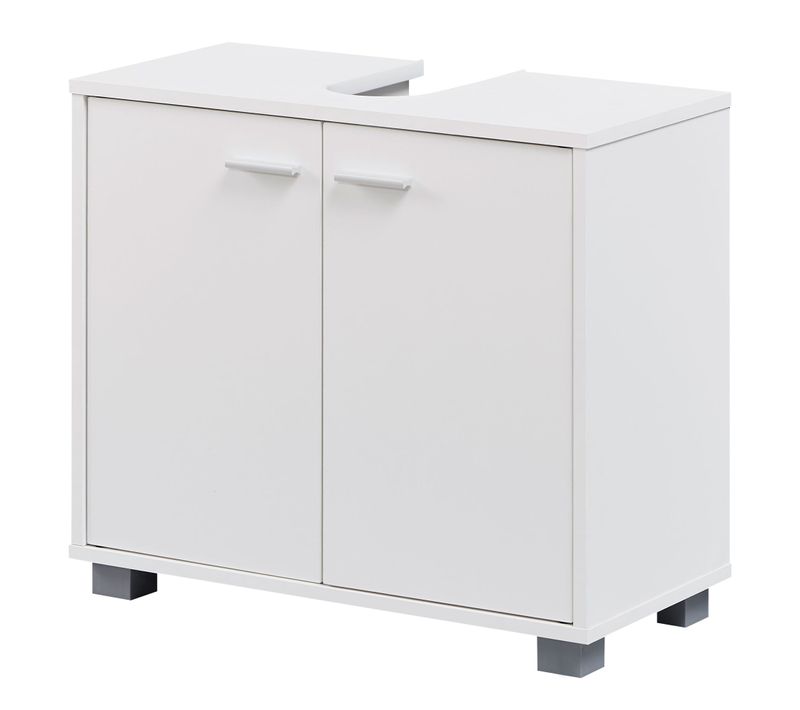 Évier Armoire Avec 60x55x30 Cm Blanc Meuble Vasque à Poser Design Bain