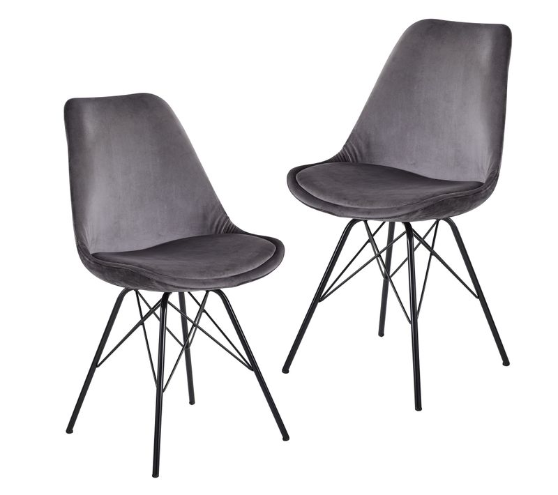 Lot De 2 Chaise De Salle à Manger Chaise Velours Chaise De Cuisine Design Scandinave Tissu
