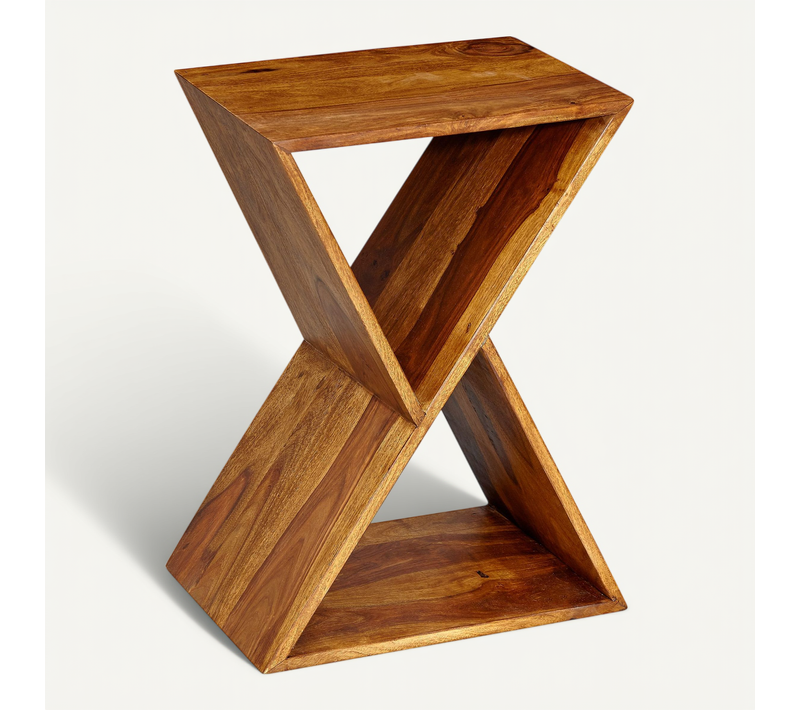 Table D'appoint Bois Massif 43x60x30 Cm Table De Salon Table Basse
