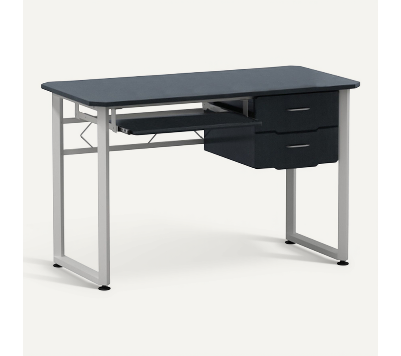 Bureau Workflow Panneau De Copeaux Avec Revêtement De Mélamine Graphite/blanc