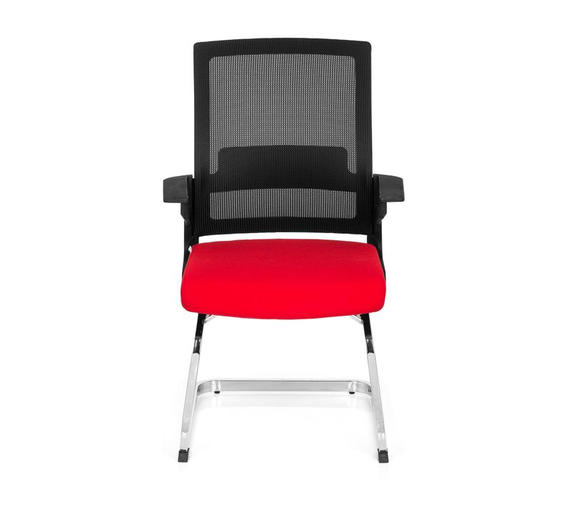 Chaises Cantilever Inventor V Tissu / Tissu Maille Noir/rouge Accoudoirs Compris