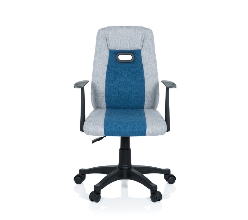 Chaise Pivotante Pour Des Enfants Kiddy Extra Tissu Gris/bleu Accoudoirs Compris