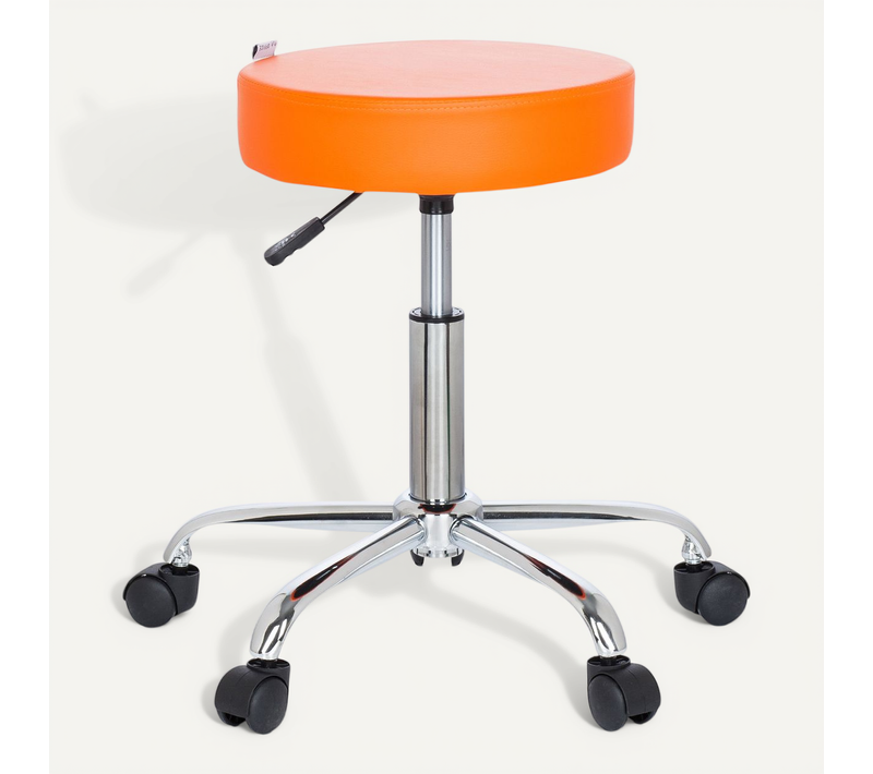 Tabouret Pivotant Operator Ii Simili Orange Sans Accoudoirs