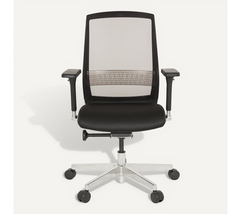 Fauteuil De Bureau Fountaine Tissu / Tissu Maille Noir Accoudoirs Fournis (réglables En Hauteur)