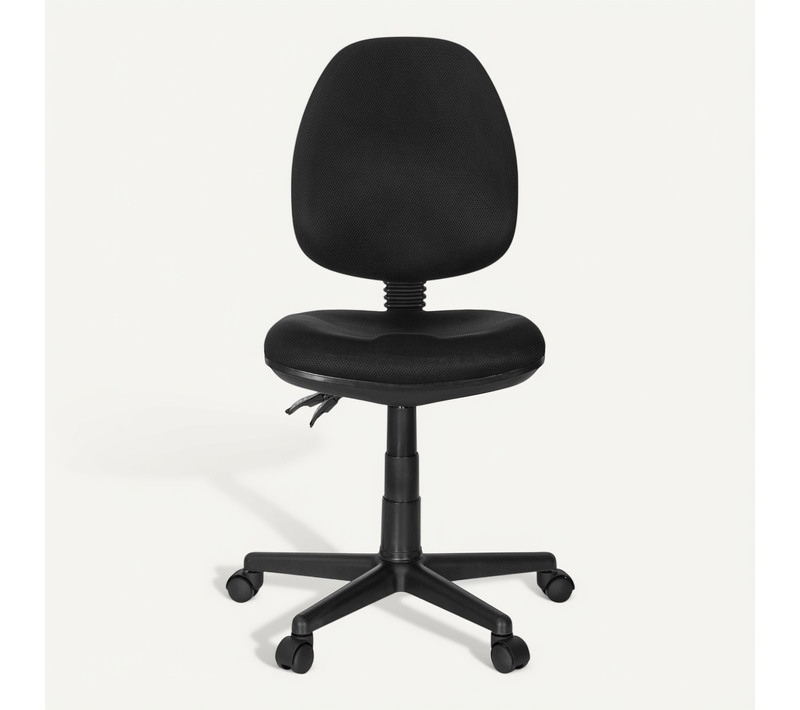 Chaise De Bureau City 25 Tissu Noir Sans Accoudoirs