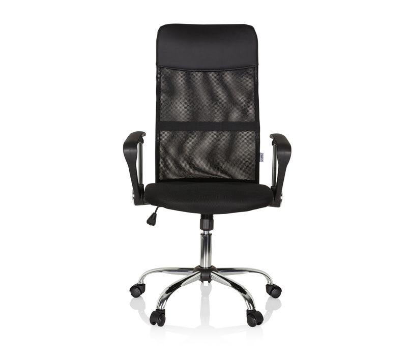 Chaise De Bureau Pure Net Simili Cuir/tissu à Maille Noir Accoudoirs Compris