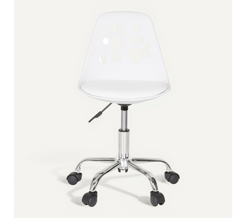 Chaise Pivotante Pour Des Enfants Fancy I Simili Blanc Sans Accoudoirs
