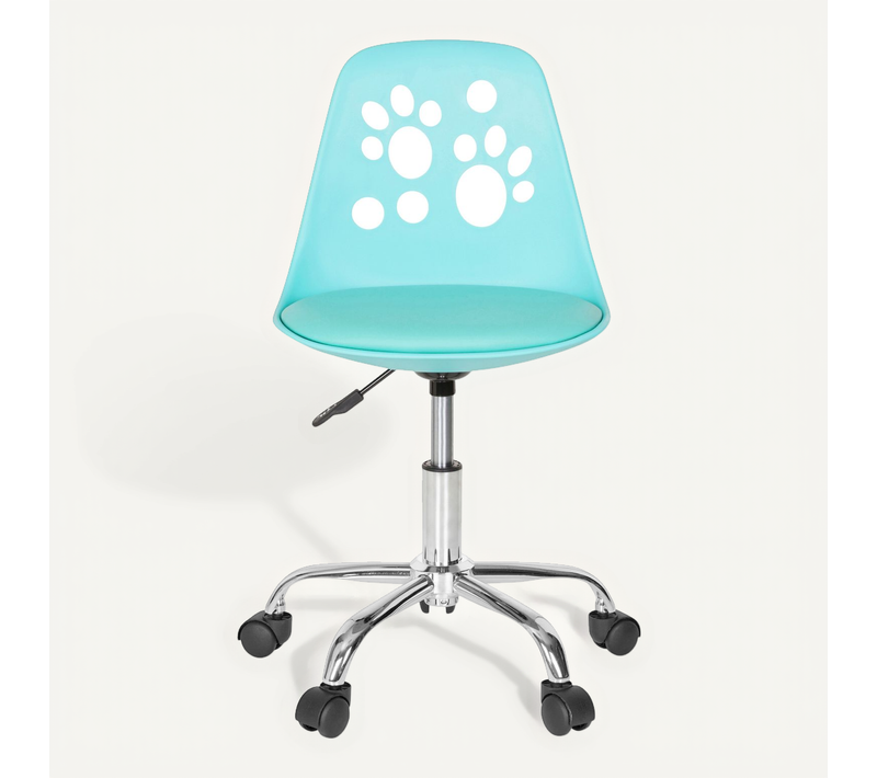 Chaise Pivotante Pour Des Enfants Fancy I Simili Turquoise Sans Accoudoirs