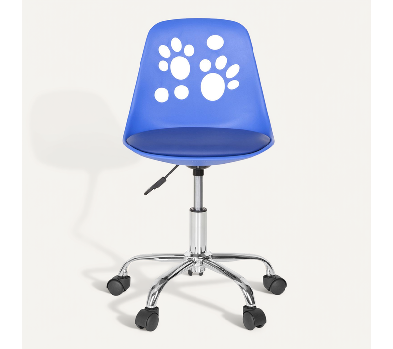 Chaise Pivotante Pour Des Enfants Fancy I Simili Bleu Sans Accoudoirs