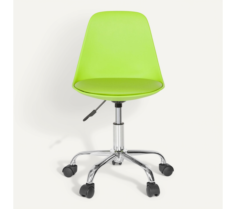 Chaise Pivotante Pour Des Enfants Fancy Ii Simili Vert Sans Accoudoirs