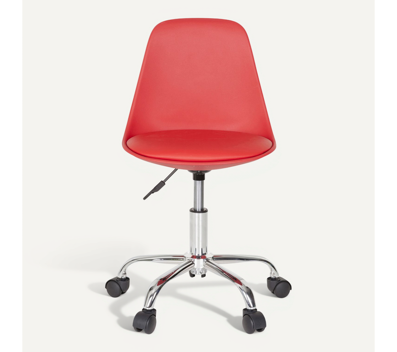 Chaise Pivotante Pour Des Enfants Fancy Ii Simili Rouge Sans Accoudoirs