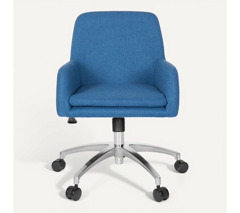 Chaise De Bureau Shake 400 Tissu Bleu Accoudoirs Compris