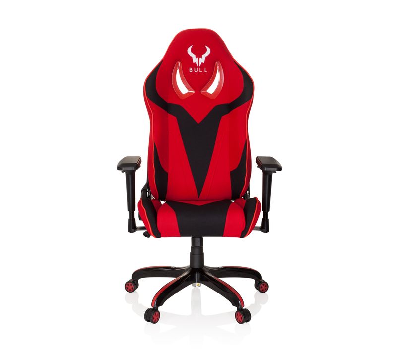 Fauteuil Gamer Promoter Ii Tissu Noir/rouge Avec Accoudoirs (réglables En Hauteur)