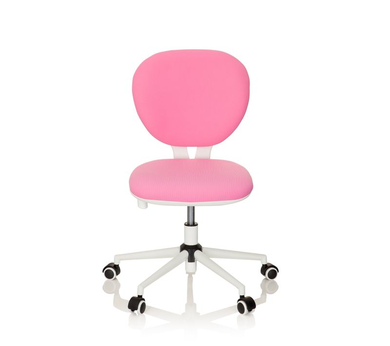 Chaise Pivotante Pour Enfants Kid Vivo Rose Tissu Sans Accoudoirs