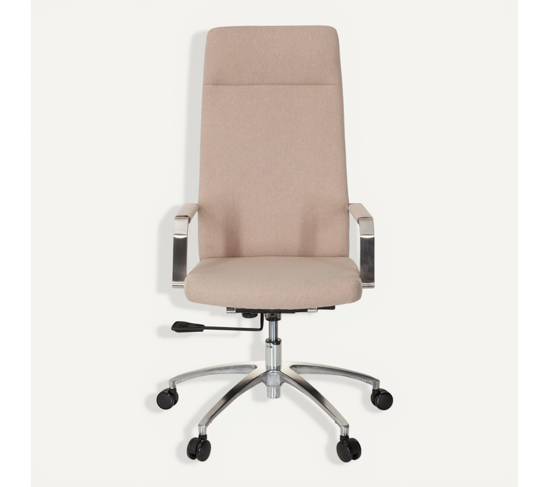 Chaise De Bureau Saranto Plus I Tissu Beige Accoudoirs Compris