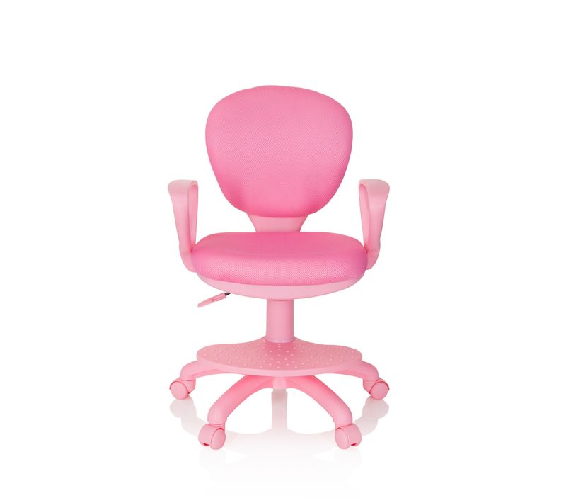 Chaise Pivotante Pour Des Enfants Kid Colour Tissu Rose Accoudoirs Compris