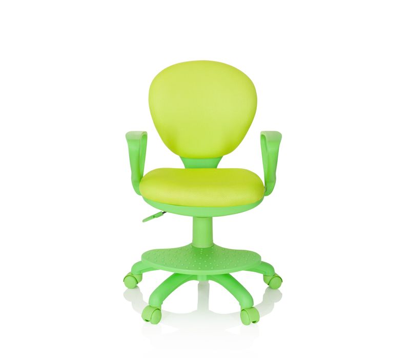 Chaise Pivotante Pour Des Enfants Kid Colour Tissu Vert Accoudoirs Compris