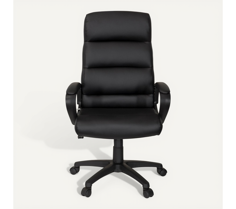 Fauteuil De Bureau Futura 100 Simili Noir Accoudoirs Fournis, Surface Toucher Doux "softpad"