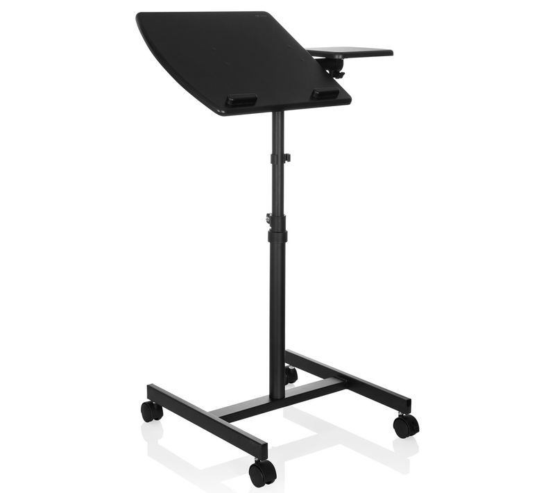 Bureau Assis-debout Vm-sl Panneau Mdf, Cadre En Acier Noir