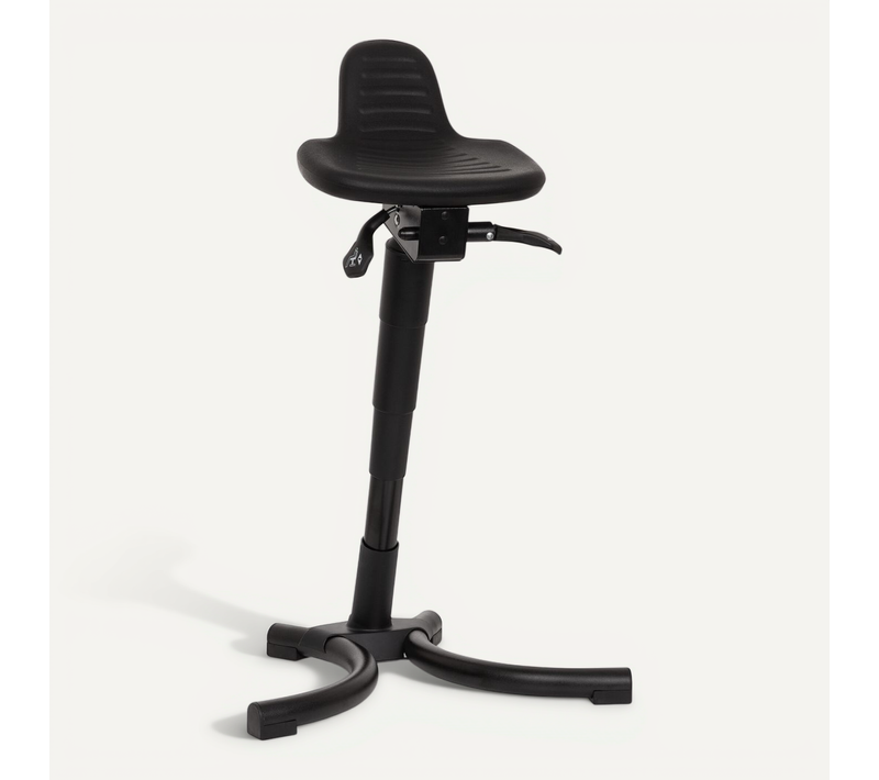 Tabouret Top Work 34 Mousse Rigide Noir Sans Accoudoirs
