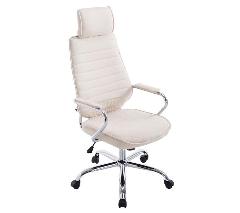 Fauteuil De Bureau Rako Tissu Crème