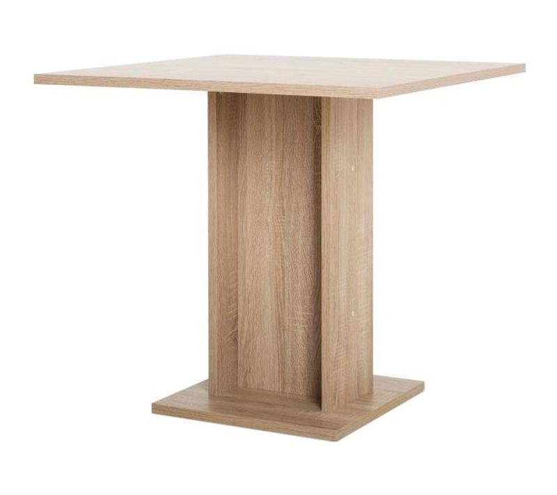 Table à Manger De 2 à 4 Personnes - Carrée - Classique - Décor Chene - Gustave - L 80 X L 80 Cm
