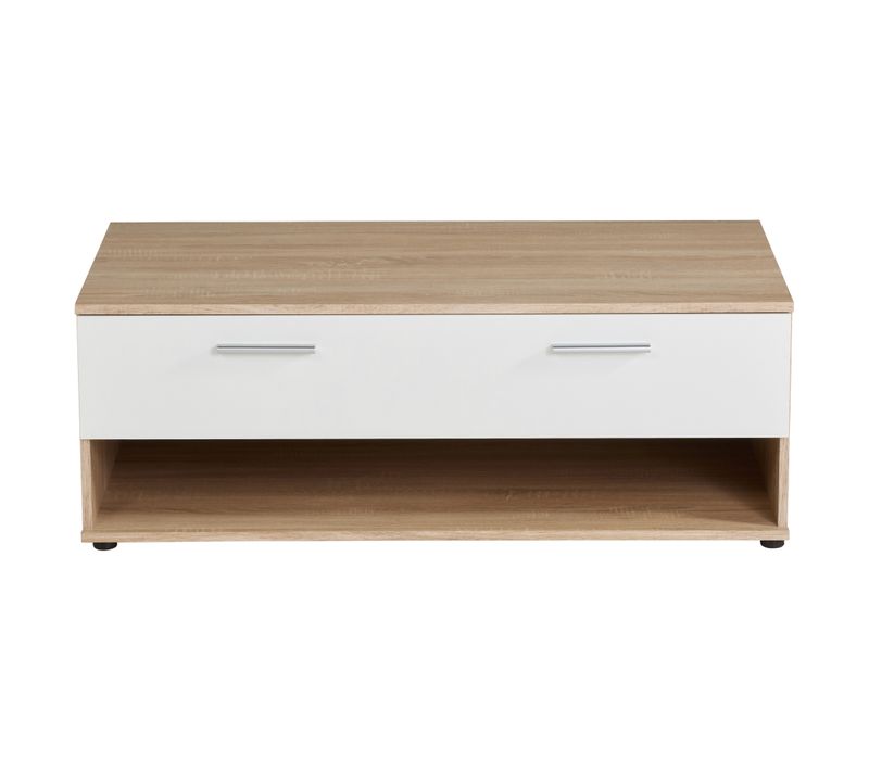 Table basse TOLEDO décor chêne sonoma et blanc