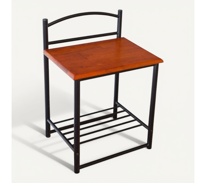 Table De Chevet En Metal Et En Bois