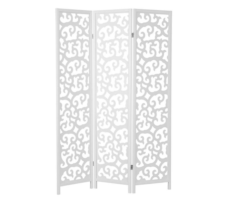 Paravent 3 Pans Bois 8721 Blanc