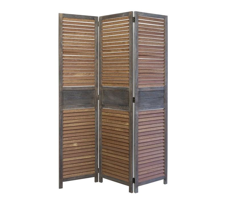Paravent 3 Pans Bois Marron