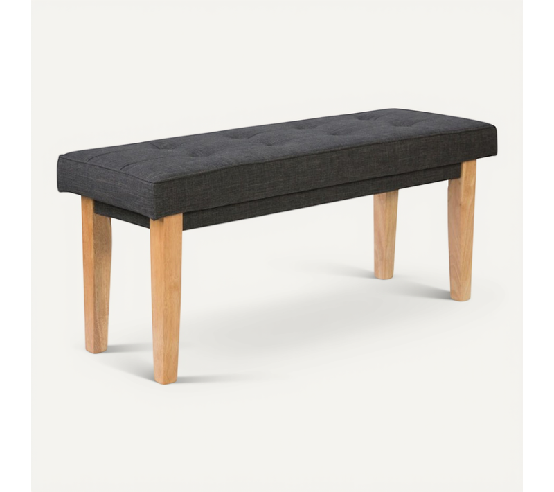 Banquette Latérale En Tissu Gris Foncé 103 Cm
